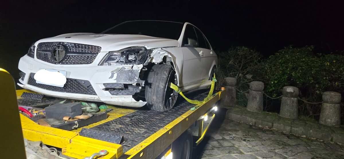 陽金公路車禍吊桿拖車